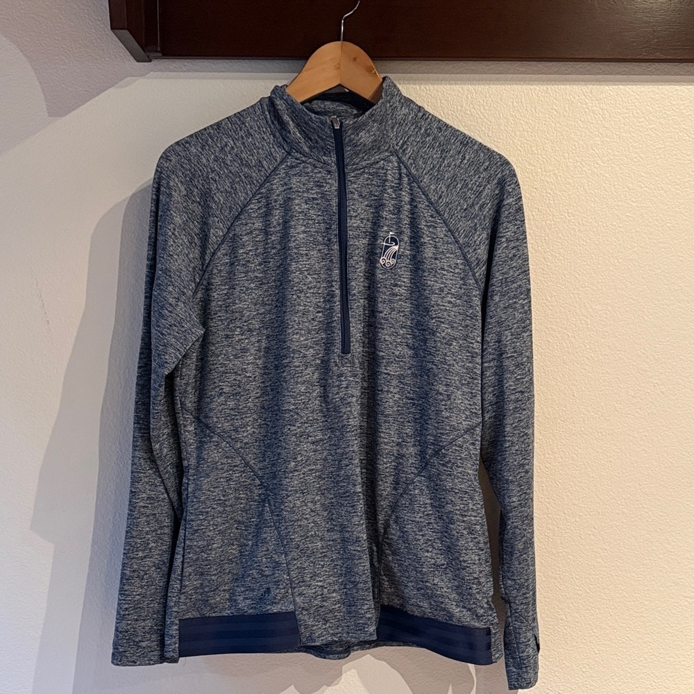 Adidas Performance Tech Quarter Zip Woman’s Pullover Jacket, Navy, Size L/XL